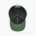 Casquette de baseball verte du logo brodé personnalisé